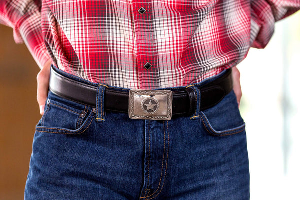 Texas Lone Star Sterling Silver Trophy Buckle