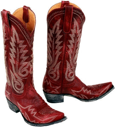 Nevada Red 13 inch Flame-Stitched Boot