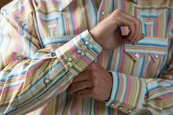 Colorful Stripe Snap Shirt