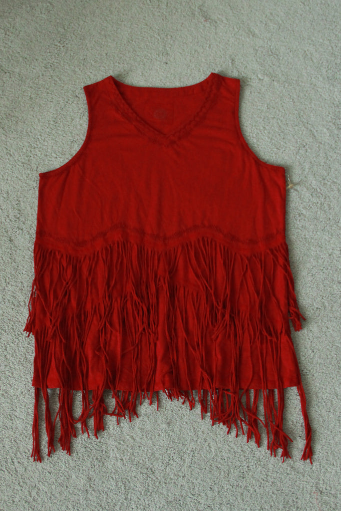 Western Woman Tan Fringe Tank S-XL – BSquared Boutique 931