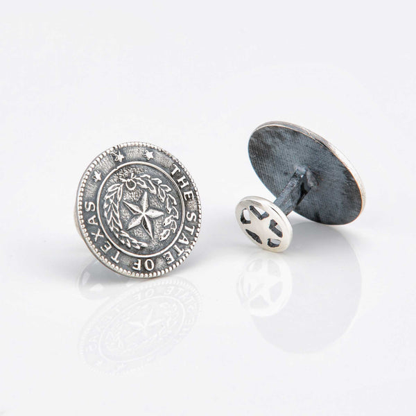 Texas State Seal Sterling Silver Cufflinks