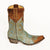Caroline Aqua with Distressed Brass 10 Inch Boot Side Right